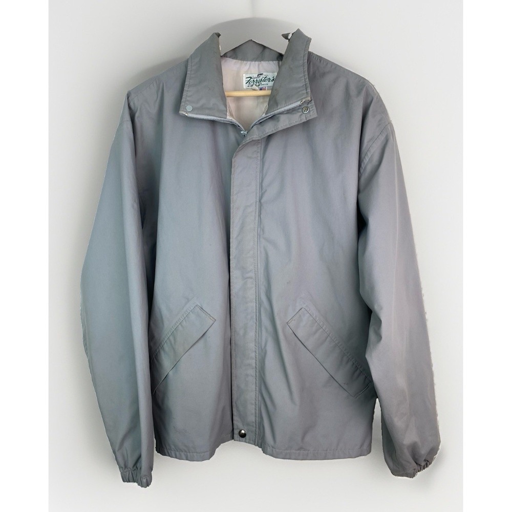 VTG Forrester's Men's L Gray Full Zip Lined Gore-Tex Bomber Jacket Made in USA